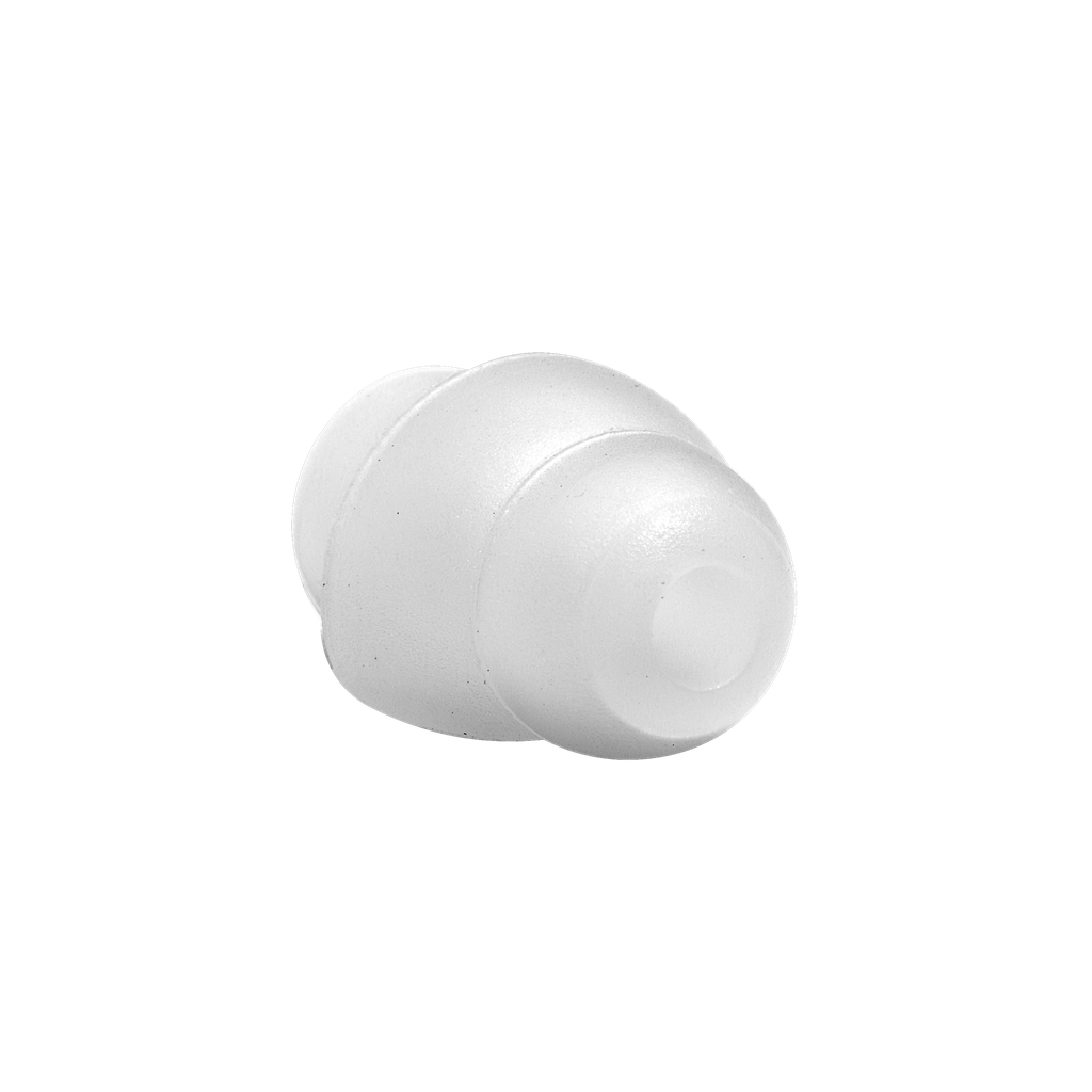 Clear 2 Level Ear Tips for Acoustic Tube Earpiece - 10 per pack