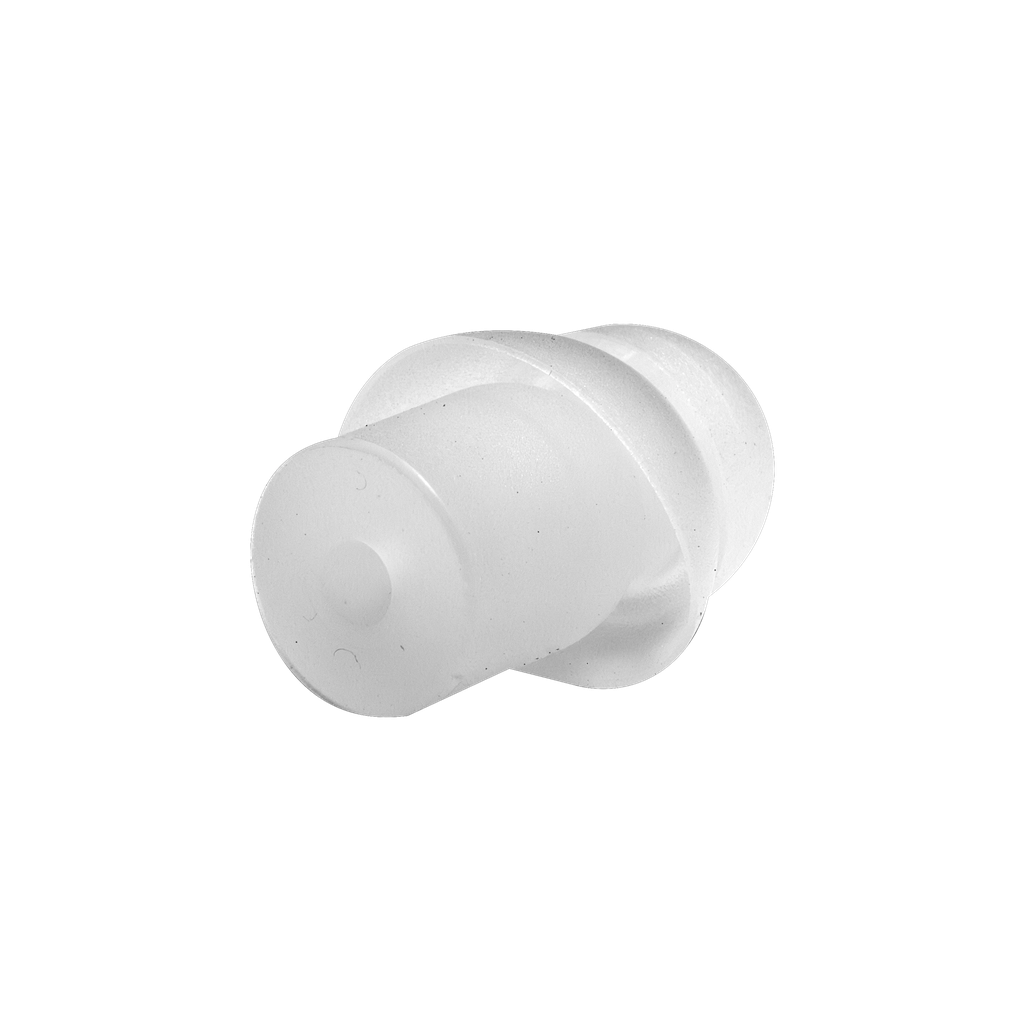 Clear 2 Level Ear Tips for Acoustic Tube Earpiece - 10 per pack