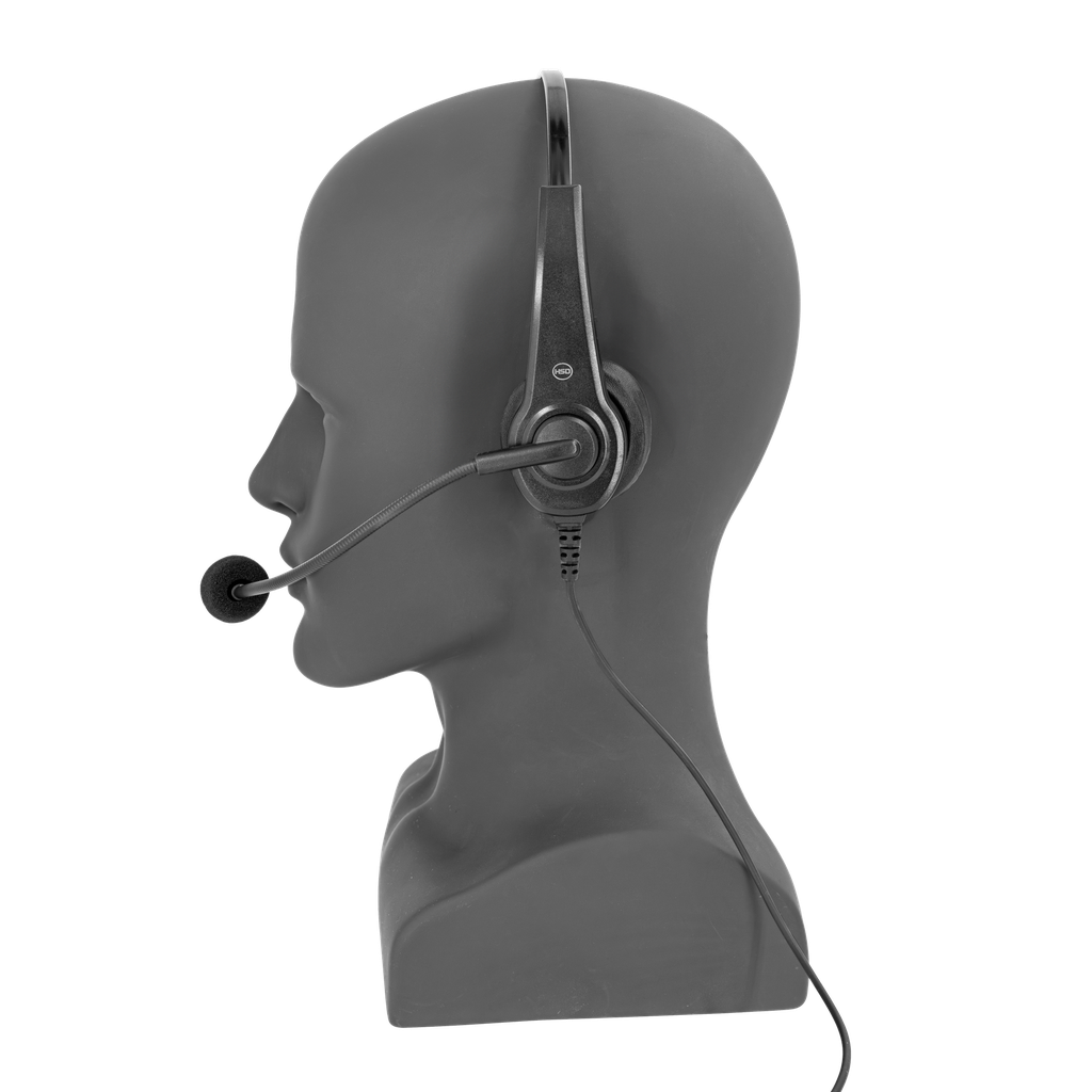 Lightweight Dual Muff Adjustable Headset with Boom Mic
