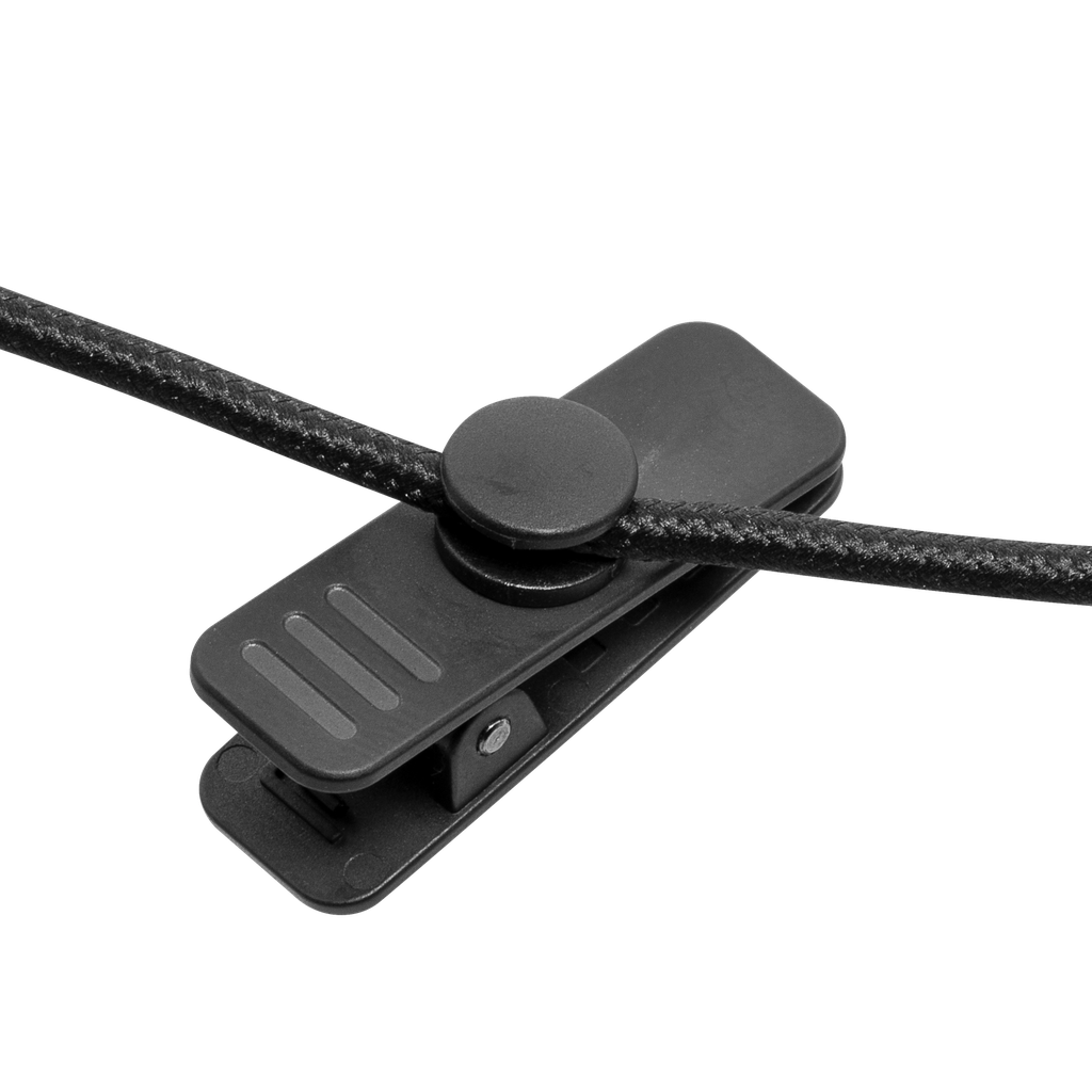 Black Metal Clip for Braided Line Cord