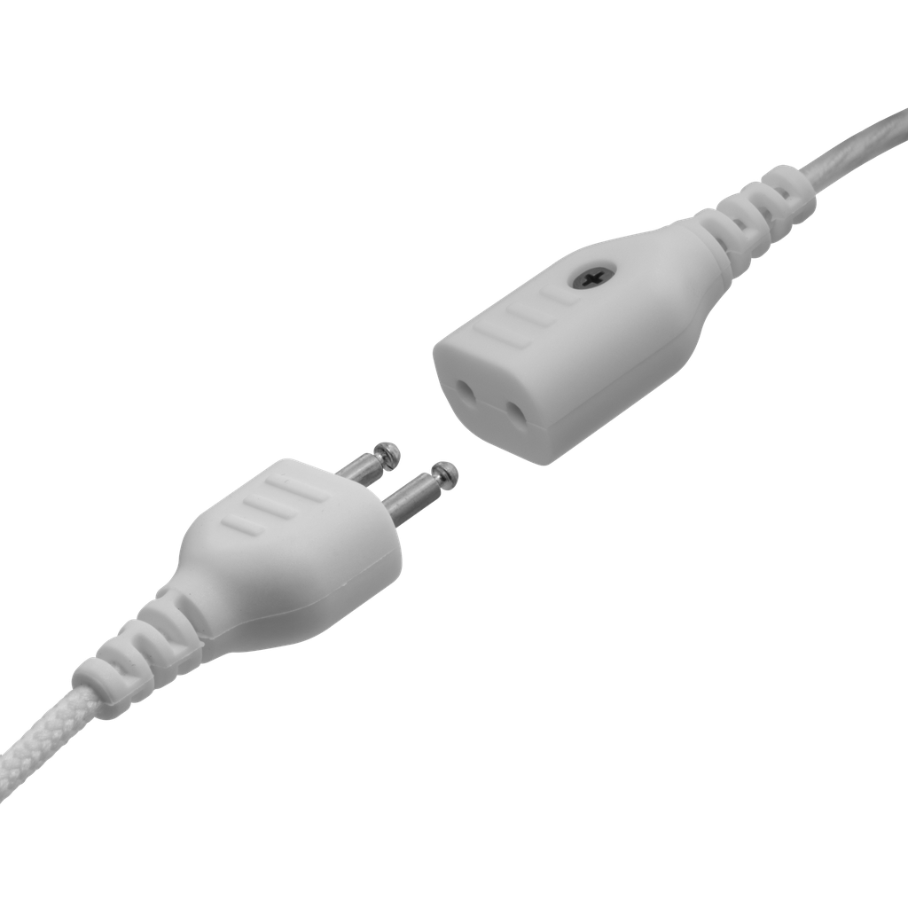 1-Wire SnapLock Earpiece Base with Braided Fiber Cloth - White