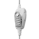1-Wire SnapLock Earpiece Base with Braided Fiber Cloth - White