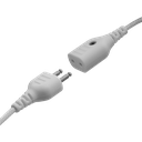 1-Wire SnapLock White Base with Braided Fiber Cloth & Mini Mic