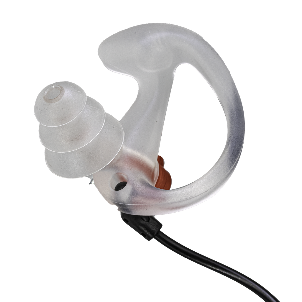 Noise Reduction Ear Fin Tips for Acoustic Tube, Small, Medium, or Large - Pair