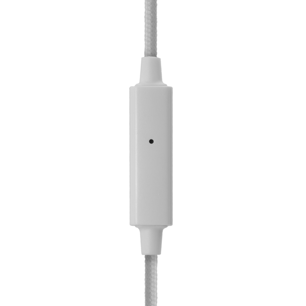 1-Wire SnapLock White Base with Braided Fiber Cloth & Mini Mic