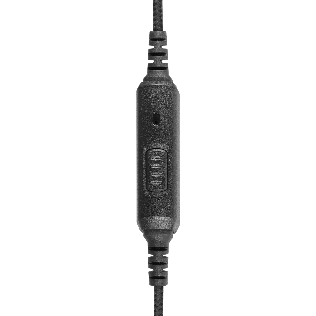 1-Wire SnapLock Earpiece Base with Braided Fiber Cloth & Slim PTT