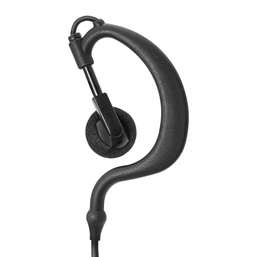 1-Wire Ear Hook Earpiece with 2 Lines Out Bottom of PTT/Mic