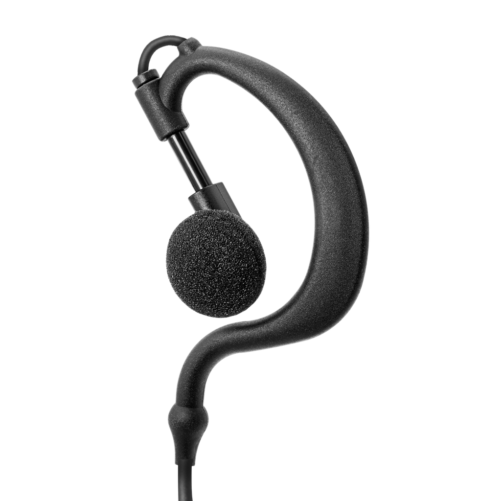 1-Wire Ear Hook Earpiece with 2 Lines Out Bottom of PTT/Mic