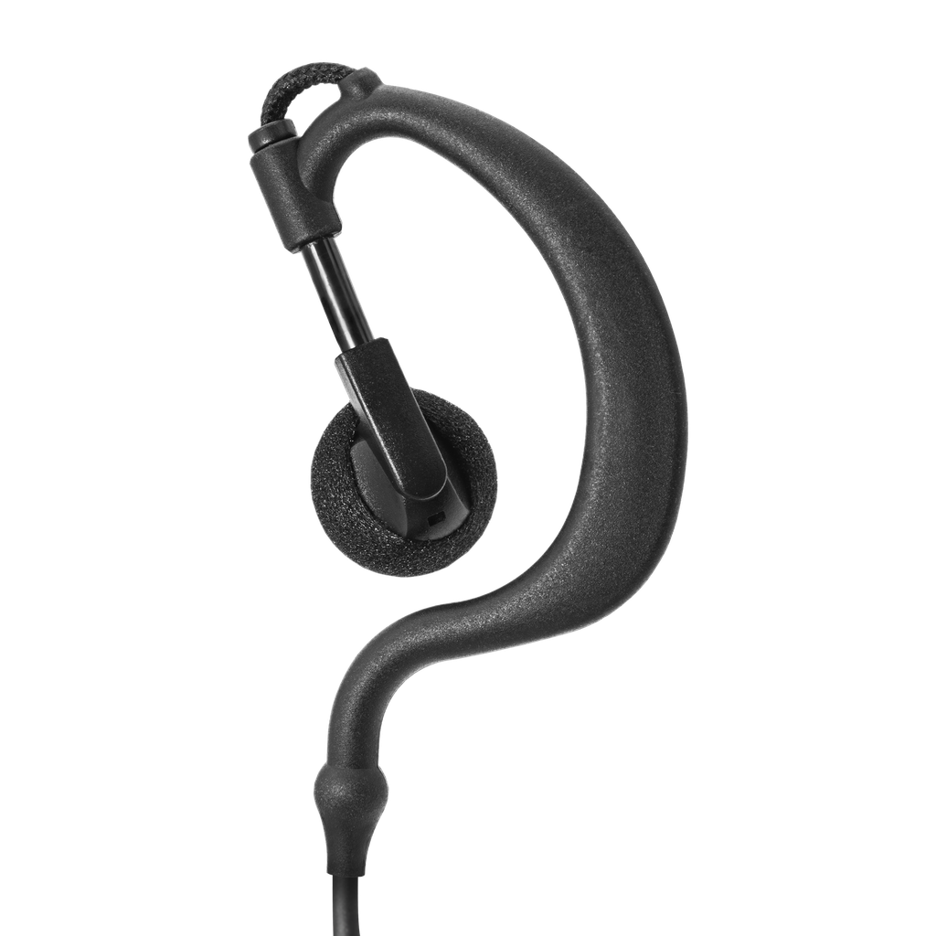 1-Wire Ear Hook Earpiece with 2 Lines Out Bottom of PTT/Mic - ECO Line