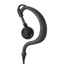 1-Wire Ear Hook Earpiece with 2 Lines Out Bottom of PTT/Mic - ECO Line
