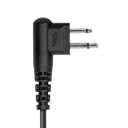 1-Wire Ear Hook Earpiece with 2 Lines Out Bottom of PTT/Mic - ECO Line