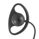 1-Wire D-Ring Earpiece with 2 Lines Out Bottom of PTT/Mic - ECO Line
