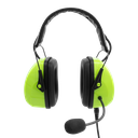 Lightweight Flex Over the Head Dual Muff Headset - Green