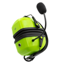 Lightweight Flex Over the Head Dual Muff Headset - Green