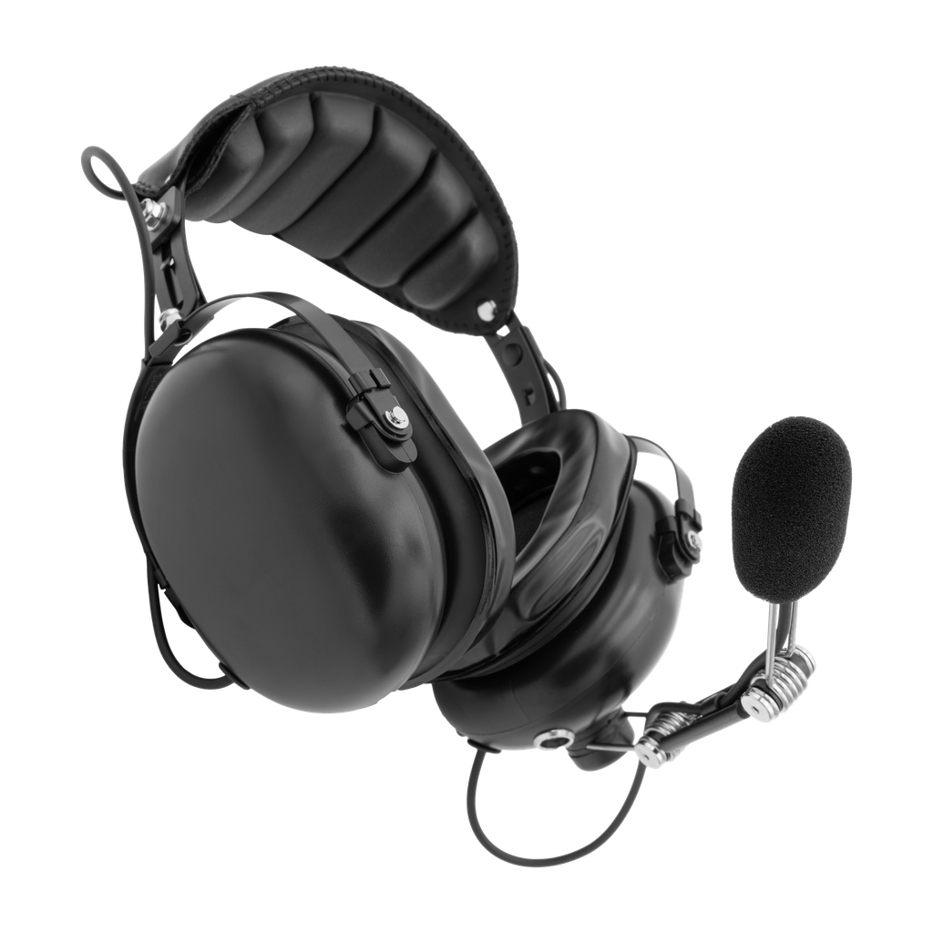 Over-the-Head Dual Muff Heavy Duty Headset with Adjustable Boom Mic - David Clark Pinout