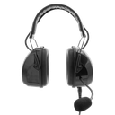 Lightweight Flex Over the Head Dual Muff Headset - Black