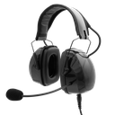 Lightweight Flex Over the Head Dual Muff Headset - Black