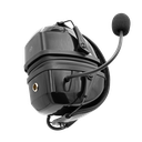 Lightweight Flex Over the Head Dual Muff Headset - Black