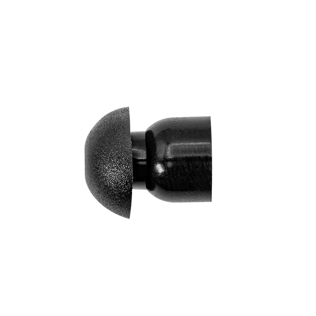 Black Ear Tips for Acoustic Tube Earpiece - 10 per Pack