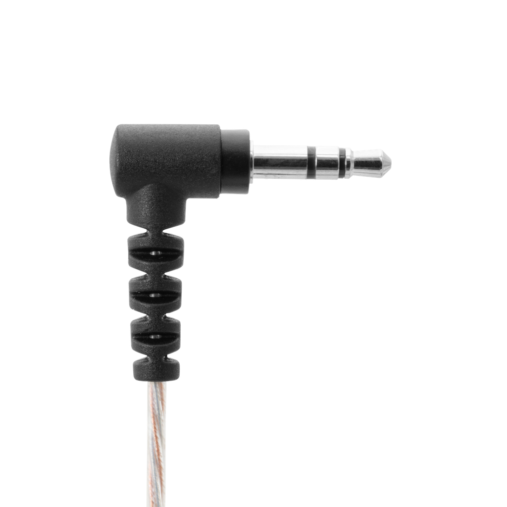 Receive Only Micro Slide Earpiece with Braided Fiber Cloth