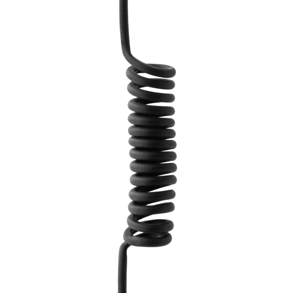 Receive-Only Original HDIE Earpiece with Braided Fiber Cloth - Black