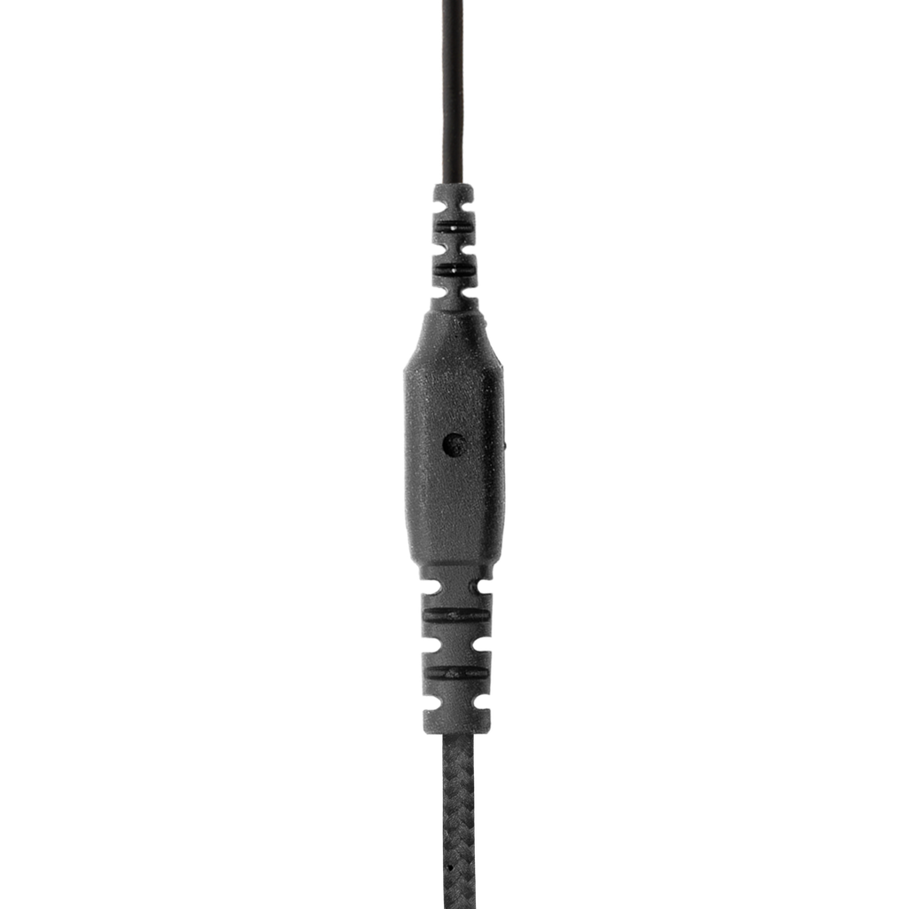 Receive-Only Original HDIE Earpiece with Braided Fiber Cloth - Black