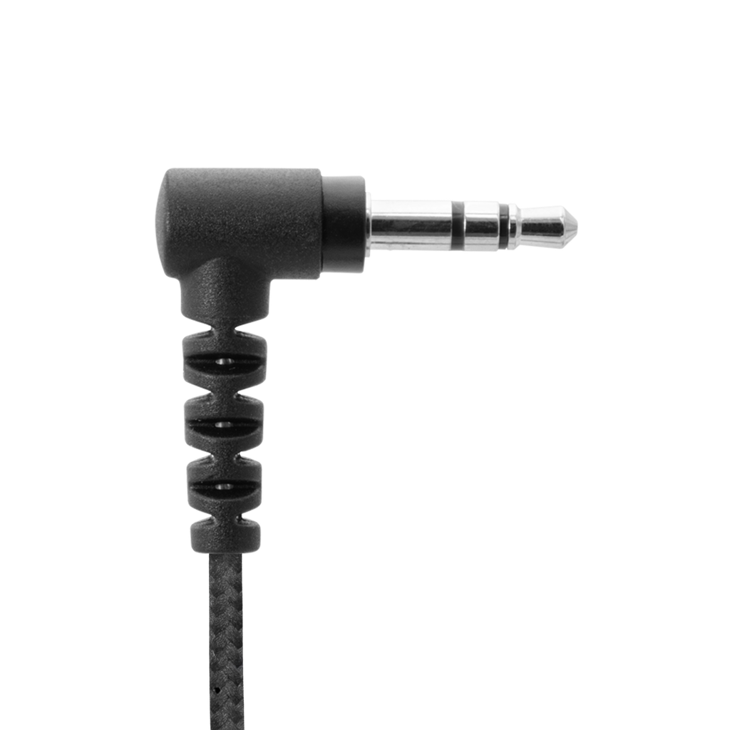Receive-Only Original HDIE Earpiece with Braided Fiber Cloth - Black