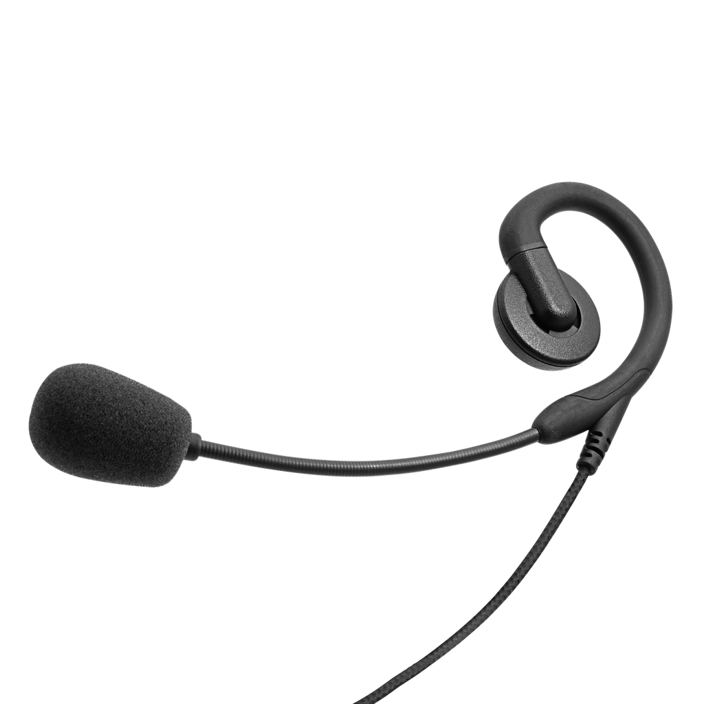 1-Wire Swivel Slim with Boom Mic and Braided Fiber Cloth Earpiece