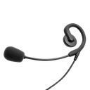 1-Wire Swivel Slim with Boom Mic and Braided Fiber Cloth Earpiece