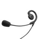 1-Wire Swivel Slim with Boom Mic and Braided Fiber Cloth Earpiece