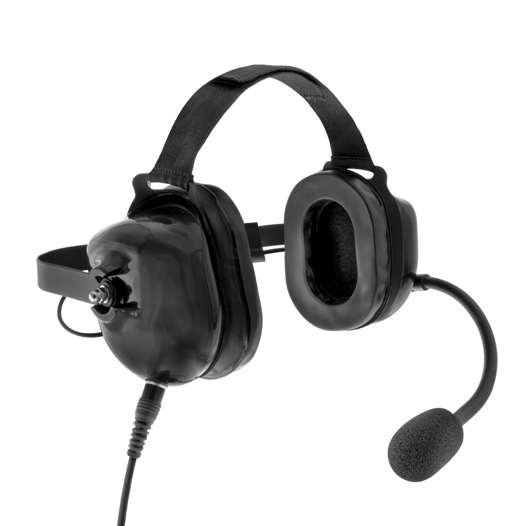 Behind the Head Dual Muff Headset with PTT on Cable - David Clark Pinout