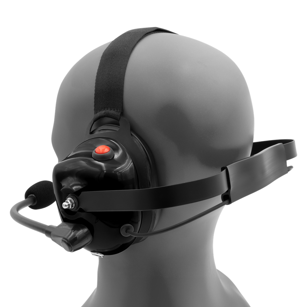 Behind the Head Dual Muff Headset with Push-To-Talk & 3.5mm - David Clark Pinout