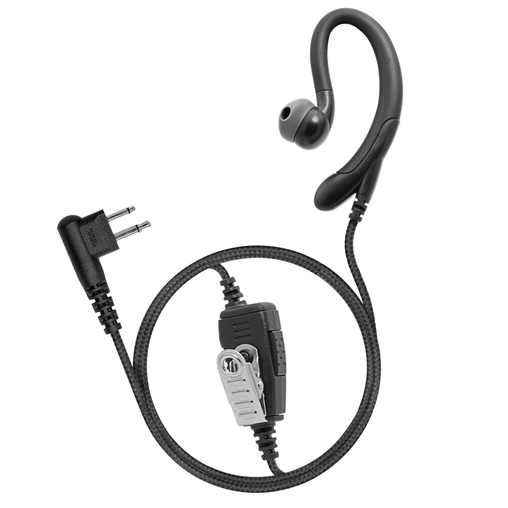[CR+1W-M] 1-Wire C-Ring Earpiece with Braided Fiber Cloth (Motorola - M)