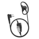 1-Wire D-Ring Adjustable Earpiece with Braided Fiber Cloth