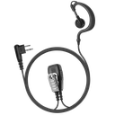 1-Wire Ear Hook Earpiece with 2 Lines Out Bottom of PTT/Mic