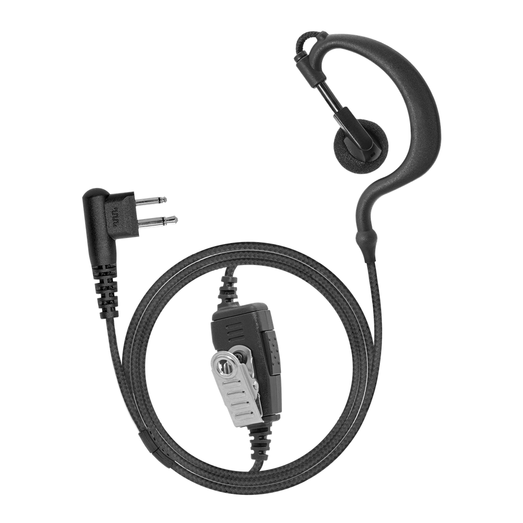 [EH+1W-M12] 1-Wire Ear Hook Earpiece with Braided Fiber Cloth (Motorola - M12)
