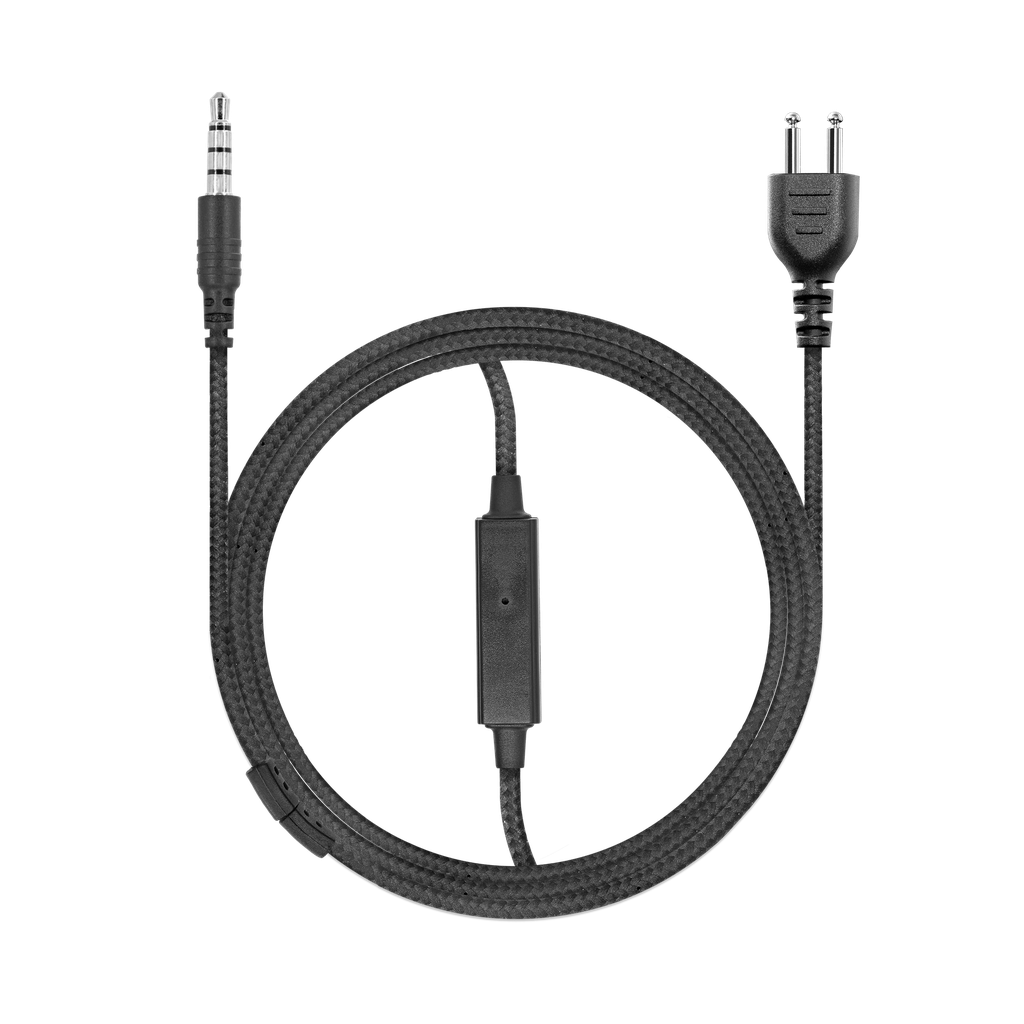 [SL+1WMIC-3.5] 1-Wire SnapLock Base with Braided Fiber Cloth & Mini Mic