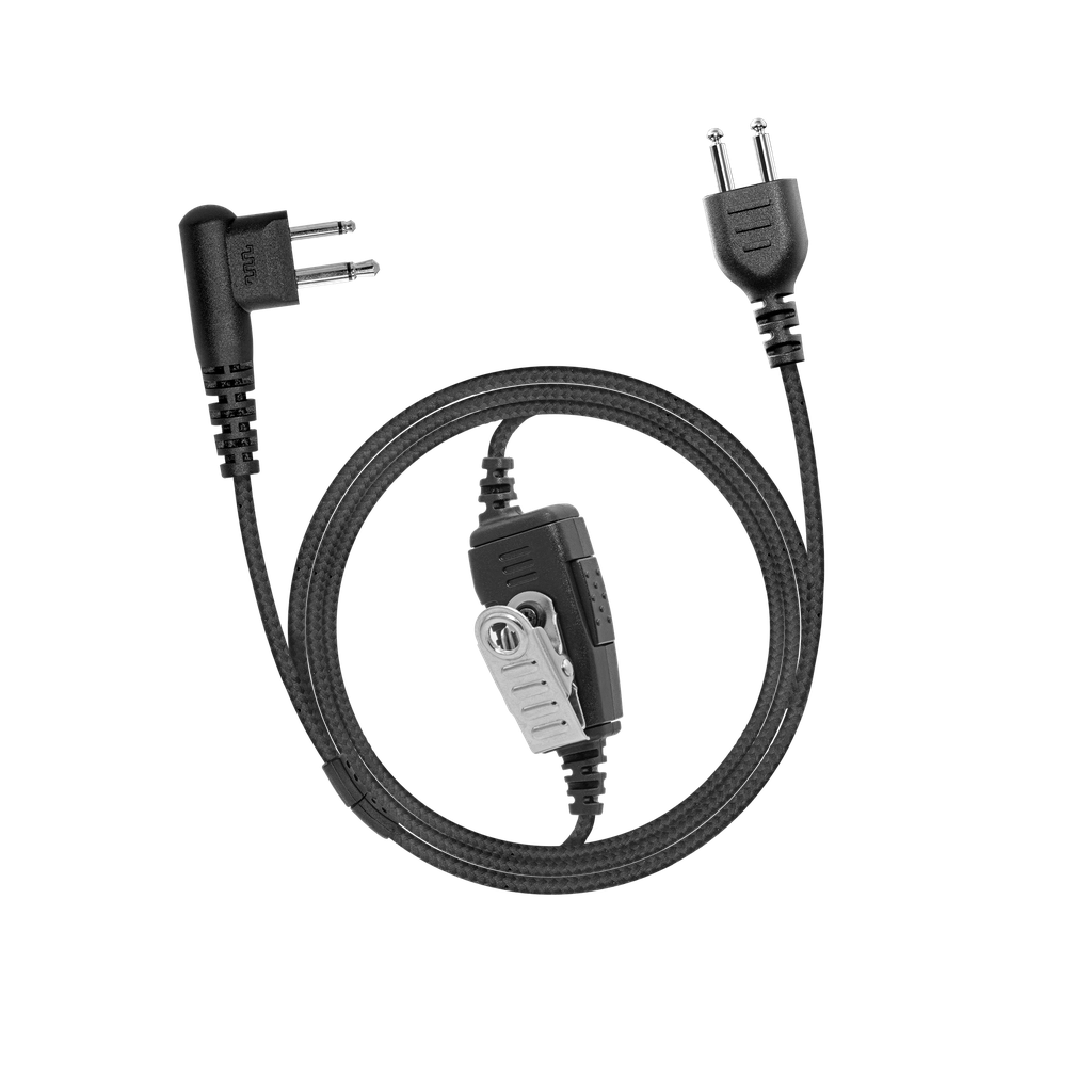 [SL+1W-M12] 1-Wire SnapLock Earpiece Base with Braided Fiber Cloth (Motorola - M12)