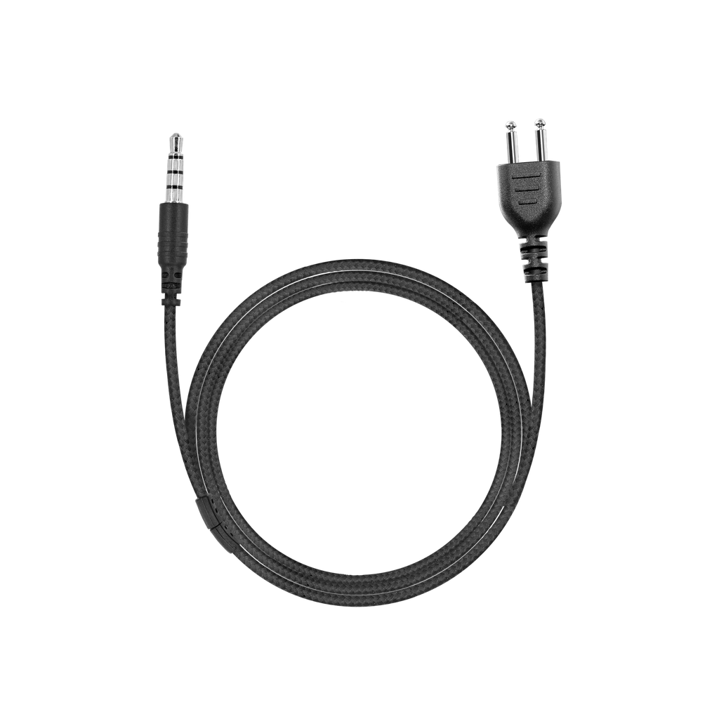 [SL+1WNOPTT-3.5] 1-Wire SnapLock Earpiece Base with Braided Fiber Cloth & NO PTT