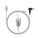 1-Wire SnapLock Earpiece Base with Braided Fiber Cloth - White