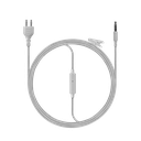 1-Wire SnapLock White Base with Braided Fiber Cloth & Mini Mic
