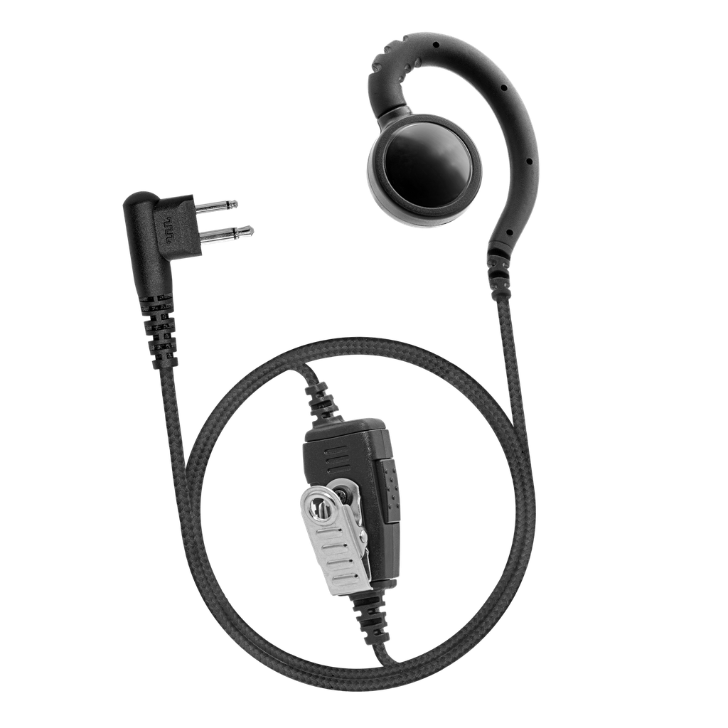 [SWVL+1W-M12] 1-Wire Swivel Earpiece with Braided Fiber Cloth (Motorola - M12)