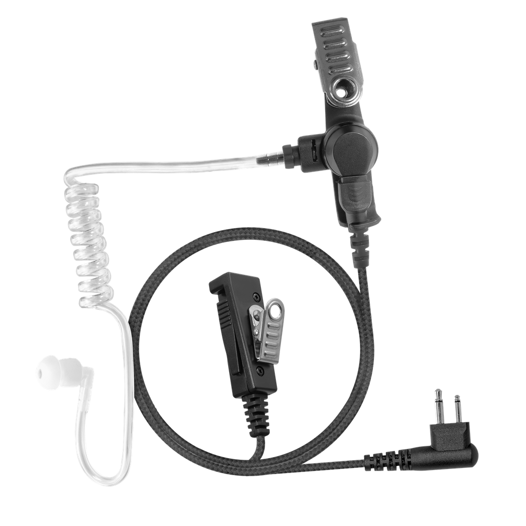 [AT+2W-M12] 2-Wire Acoustic Tube Earpiece with Braided Fiber Cloth (Motorola - M12)