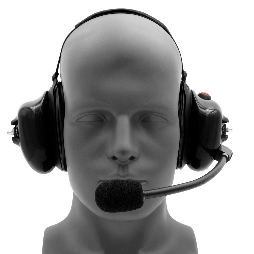 Behind the Head Dual Muff Headset with Push-To-Talk & 3.5mm - David Clark Pinout