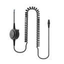 Detachable Coil Cable with Inline PTT for HS1, HS3, HS3G, HS5, HS7 & HS9 Headsets - Tined Leads & Longer Version