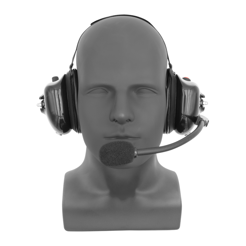 Dual Muff Headset with PTT & Volume Control
