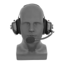 Dual Muff Headset with PTT & Volume Control