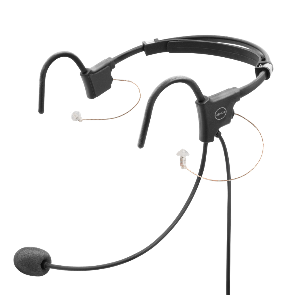[HSHDIE+SWPTT-M12] Lightweight Behind Head Hi-Def In-Ear Headset - Wireless PTT Capable