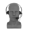 Lightweight Dual Muff Adjustable Headset with Boom Mic