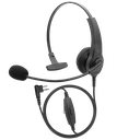 Lightweight Single Muff Headset with Boom Mic - Braided Fiber